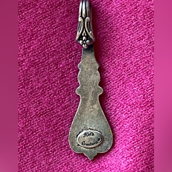 Vintage Silver Plated Spoon Key Chain Hook Ornate by Kat’s Creations - Picture 8 of 9
